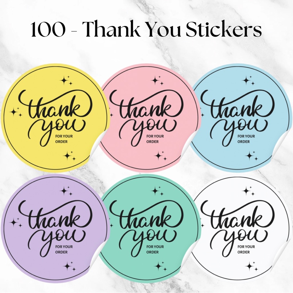 Thank You 2" Round Stickers (100ct)